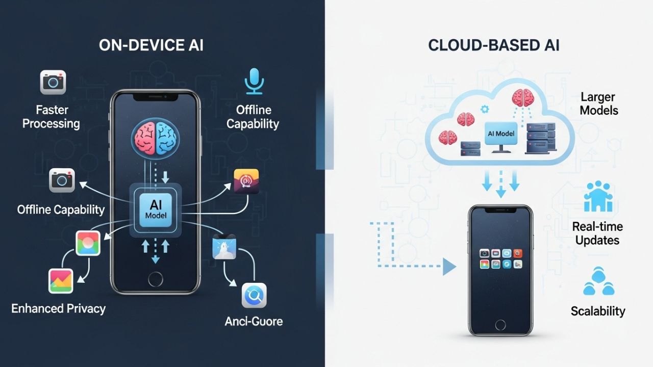 AI Differ from Cloud-Based AI in Mobile Apps